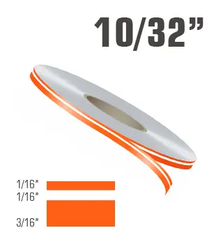 10/32" x 150' Double Line Single Color Pinstripe Tape Roll