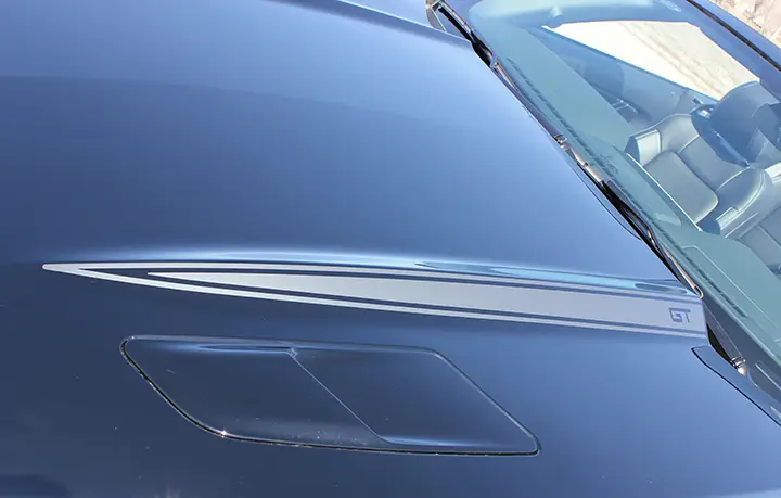 2015- 2017 Ford Mustang Hood Side Spears Vinyl Stripes - Image 3