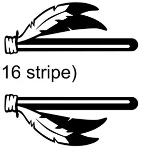Arrowhead Pinstripe Decal Set Accent Points