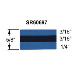 5/8" Paint Break Truck Stripes Medium Blue & Dark Blue Metallic | 50 ft roll