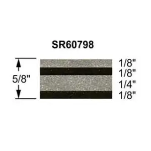 5/8" Paint Break Truck Stripes Silver Metallic / Black Metallic | 50 ft roll