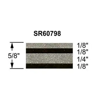 5/8" Paint Break Truck Stripes Silver Metallic / Black Metallic | 50 ft roll