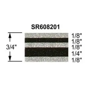 3/4" Truck Stripes Paint Break Silver Metallic and Black Metallic | 50 ft roll