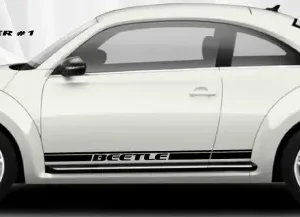 2012-2019 Volkswagen Beetle Rocker 1 Stripe Vinyl Graphic Kit