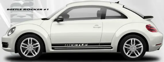 2012-2019 Volkswagen Beetle Rocker 1 Stripe Vinyl Graphic Kit