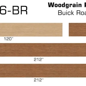 91-96 Buick Roadmaster Wagon Burma Teak Digital Reproduction Wood Grain Vinyl Replacement Kit