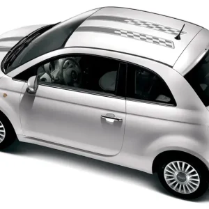2011-2017 Fiat 500 Checkered Rally Graphic Kit
