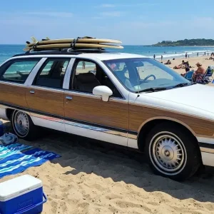 91-96 Buick Roadmaster / Chevrolet Caprice Wagon Burma Teak Digital Reproduction Wood Grain Vinyl Replacement Kit