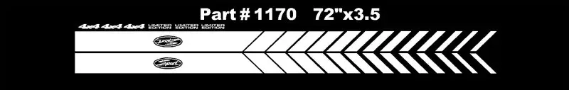 Rocker Strobe 6.0 Versatile Vinyl Stripe Graphic Kit w/Names - Image 3