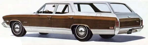 68-72 Chevelle Dark Walnut Digital Reproduction Wood Grain Vinyl Replacement Kit