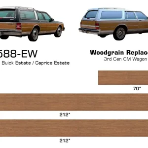 GM Estate Wagon Digital Reproduction Wood Grain Replacement Kit