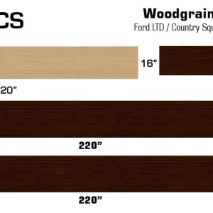 Ford Country Squire / Mercury Colony Park Mahogany Digital Reproduction Wood Grain Vinyl Replacement Kit