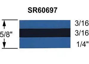 5/8" Paint Break Truck Stripes Medium Blue & Dark Blue Metallic | 50 ft roll