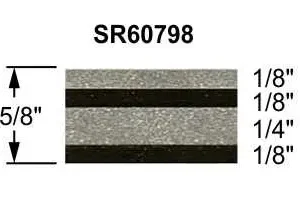 5/8" Paint Break Truck Stripes Silver Metallic and Black Metallic | 50 ft roll