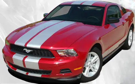 2010-2012 Ford Mustang Stampede Racing Stripe Graphic Kit - Image 2
