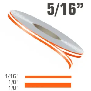 5/16" x 150' Double Line Single Color Vinyl Pinstripe Roll