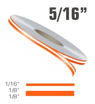 5/16" x 150' Double Line Single Color Vinyl Pinstripe Roll