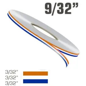 9/32" Two Color Double Line Vinyl Pinstriping Tape Roll for Florida Gators Fans