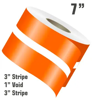 7" Single Color Double Line Rally Vinyl Car Stripe Roll