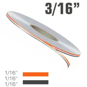 3/16" Wide Double Line Two Color Vinyl Pinstripe Roll
